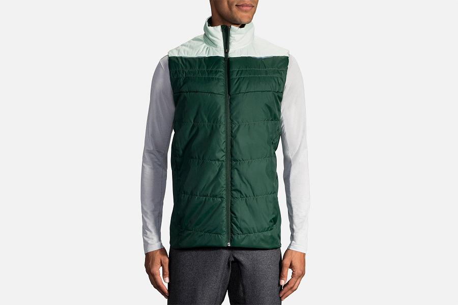 Brooks Cascadia Men Athletic Wear & Running Vest Green VYJ514932